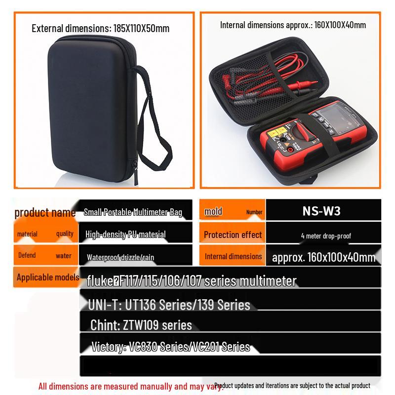 Universal Portable Multimeter Instrument Toolkit Bag