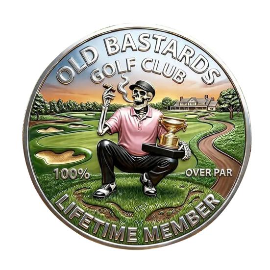 Commemorative Golf Coin Old Bastards Golf Club Member Coin Metal Badge
