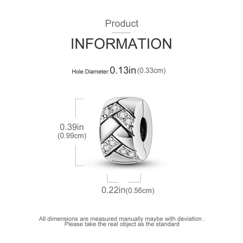 Charm Bead Components Authentic Original Copper Metal Shining Zircon Cross Bead Components Compatible With Bracelet High Quality Fine Jewelry Women