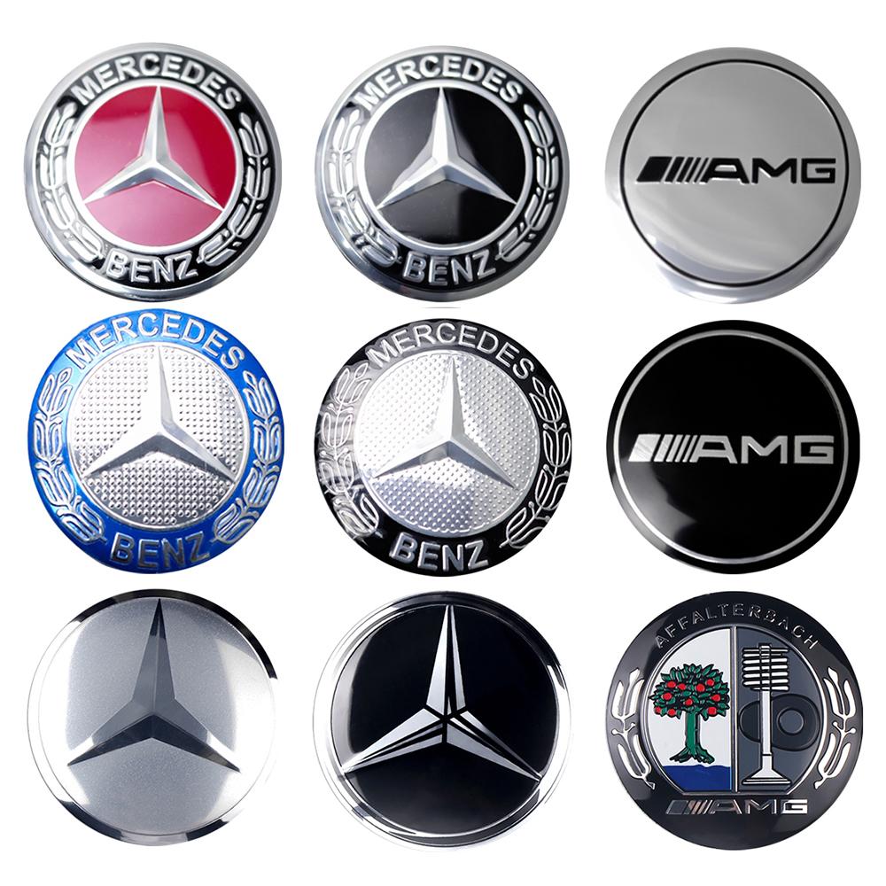 56/60/63/65/68MM Car Styling Wheel Center Caps Hub Cover Decor Stickers For Mercedes Benz AMG W203 W206 W220 W205 W212 W210 W108