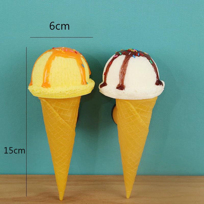 Simulation Ice Cream Model Decoration Fake Ice Cream Cone Food Mould Plastic Ornaments Window Sample Display Party Shooting Prop