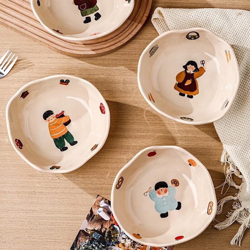Ru Han Cartoon Ceramic Salad Bowl