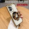 For Honor 100 Case Honor 100 Cover Honor 100 Luxury Plating Shockproof Magnetic Bracket Magsafe Clear With Holder Stand