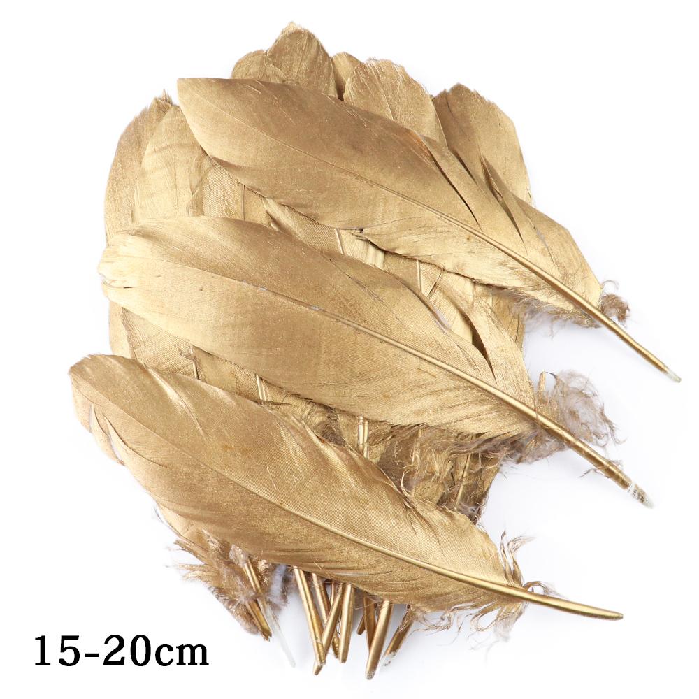 Natural Gold Goose Feathers 50Pcs For Boho Wedding Decor Dream Catcher Diy Craft Supplies Premium Plumas Decorativas