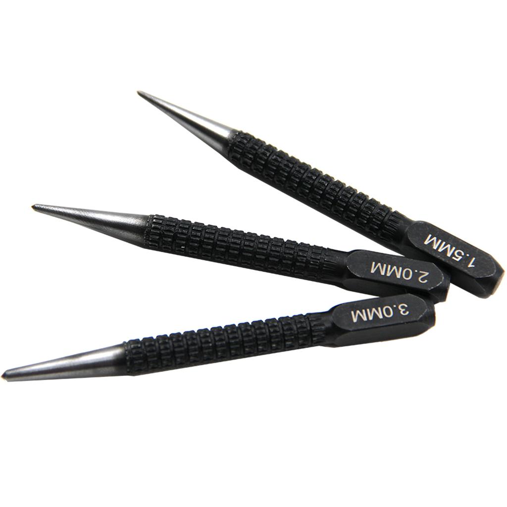 Non Slip Center Punch for Alloy Steel Metal Wood Marking Drilling Tool 1.5/2/3mm