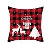 Talos Deer Tree Plaid Print Home Sofa Wurfkissenbezug Kissenbezug Weihnachtsdekoration