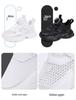 Babu Dou Kids' Breathable White Mesh Sports Shoes