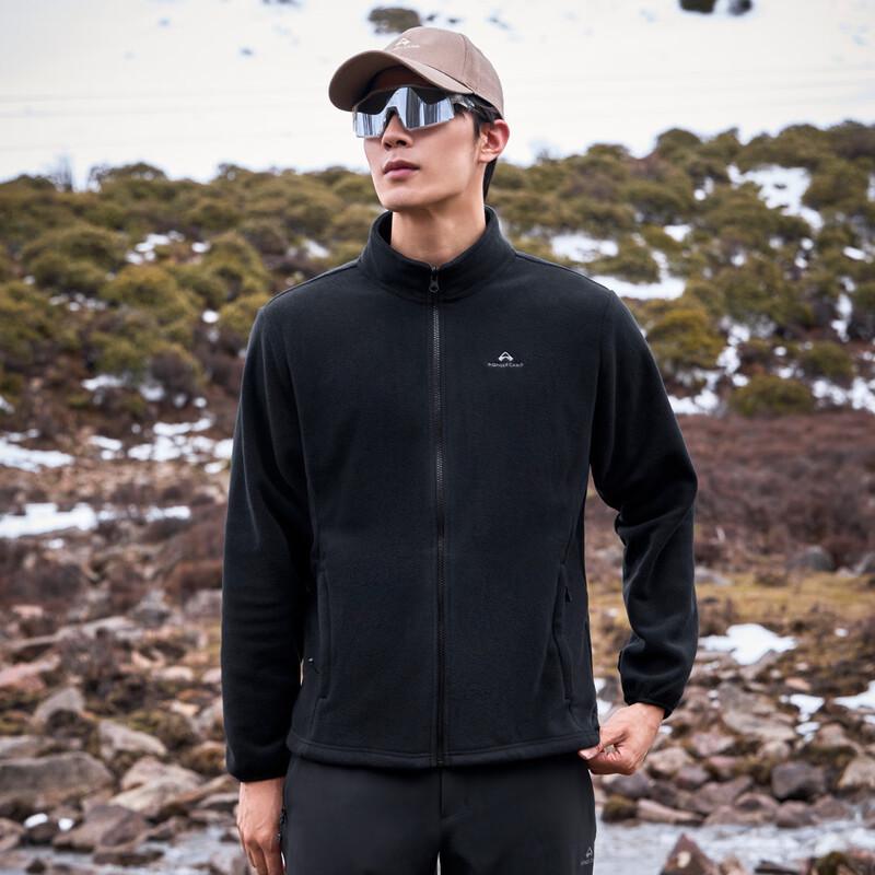 Tuoluzhe Herren Fleecegefütterte Stehkragenjacke