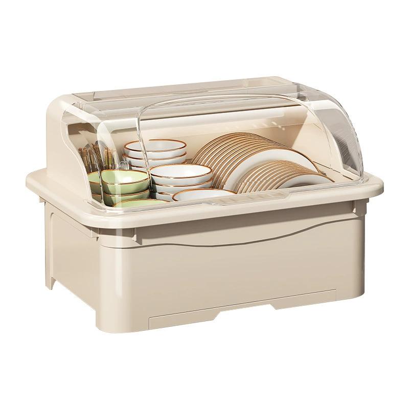 

Escurridor de platos con tapa organizador de vajilla para cocina caja de almacenamiento de cubiertos