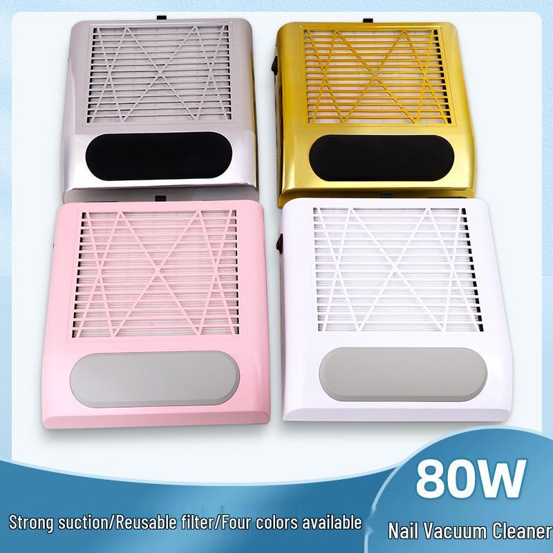 

80W Japanese Nail Art Dust Suction Machine with Pull-out Filter, Four Colors рожевий