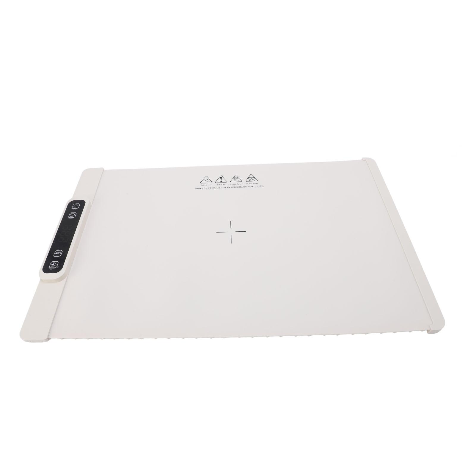 

Электрический подогреватель поднос Полный нагрев поверхности Сворачиваемый Портативный Силиконовый 3 температурных режима Универсальный подогреватель пищи 60 бежевый