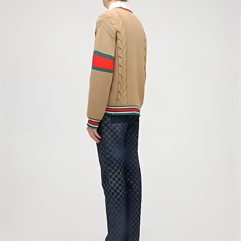 Gucci Sweaters Men's Multicolor V-neck Moderate 599210-XKA32-2602