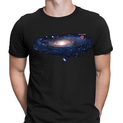 Sie sind hier Weltraumkarte Neuheit Herren T-Shirts T-Shirt Top #6ED