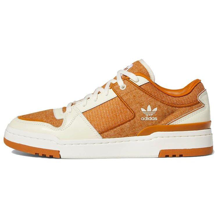 Adidas Originals Forum Luxe Low Fabric Synthetic Leather Casual Low-Top Skate Shoes Unisex Sneakers Orange GW2012