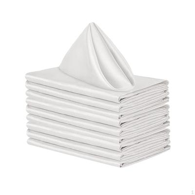 10 Pcs Satin Napkins 18.90inch X Portable Elegant Wedding Party for Home
