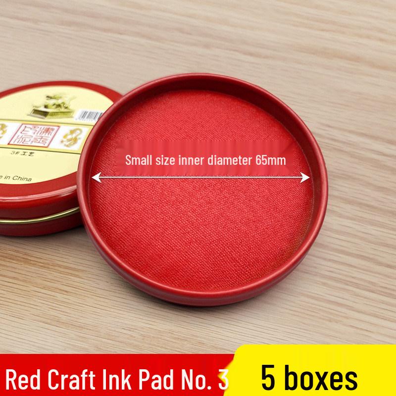 Quick-Drying Red Ink Pad for Stamps and Fingerprints - Specialty Oil-Based Red Ink from Indonesia