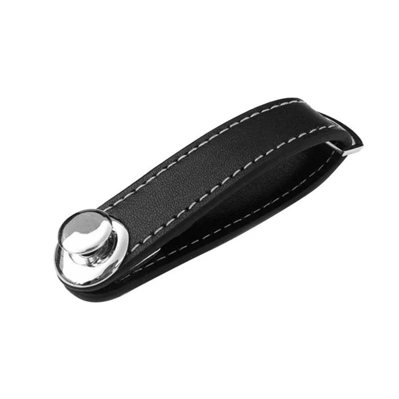 

Брелок из натуральной кожи ручной работы, креативный дизайн, прочный, подарок для мужчин и женщин чёрный