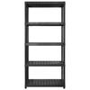 Storage Shelf - VIDAXL - 5 Levels - Black - 170x40x185 Cm - Plastic