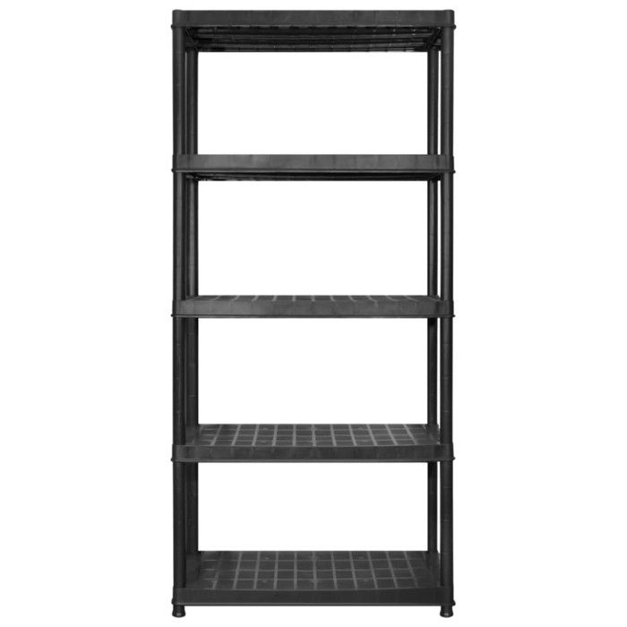 Storage Shelf - VIDAXL - 5 Levels - Black - 170x40x185 Cm - Plastic