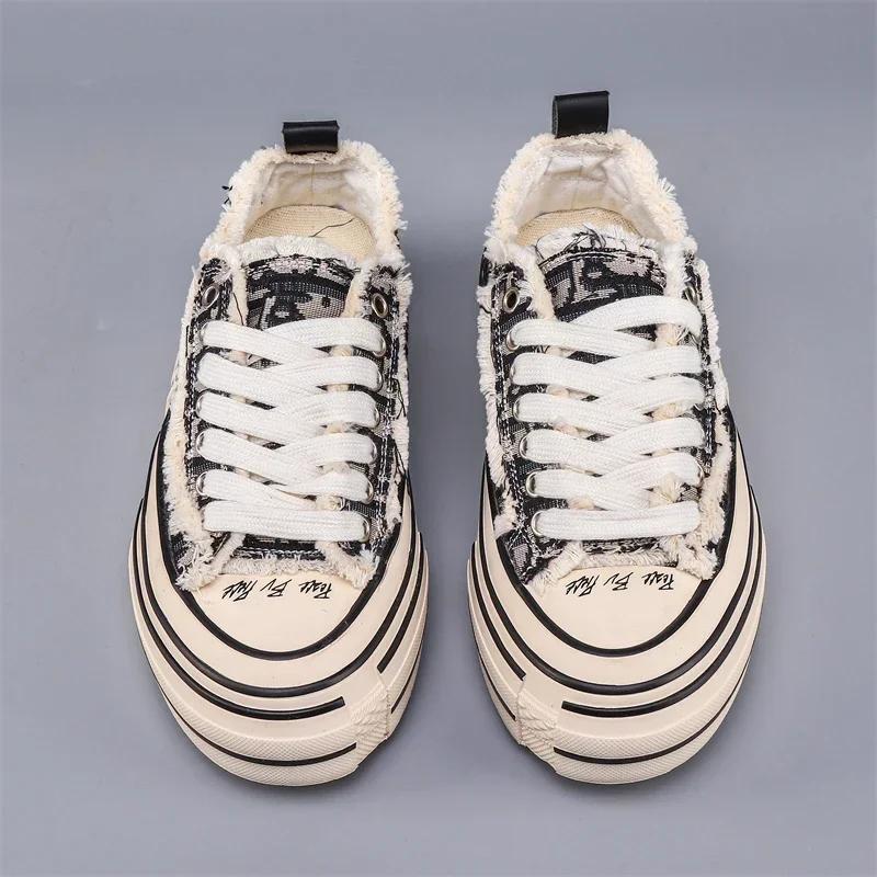 Multi functional canvas shoes for spring and summer, comfortable, thick soled, wear-resistant, casual board shoes