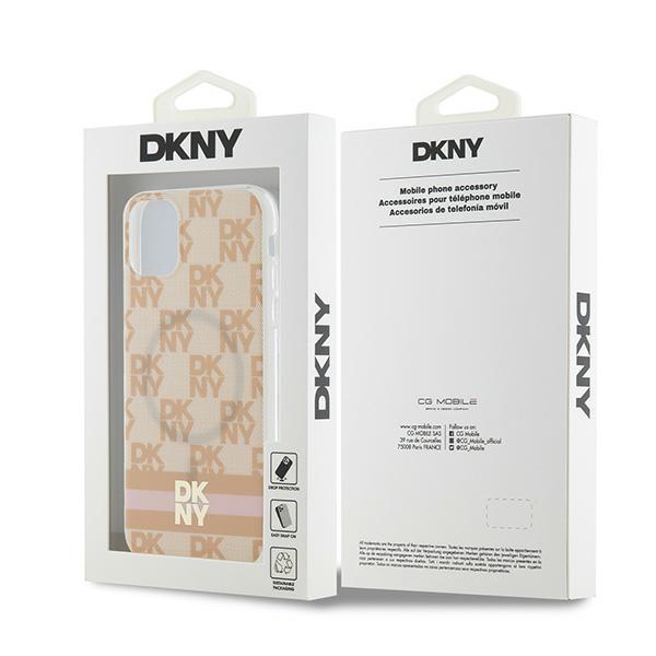 Dkny Dkhmn61Hcptsp Iphone 11 / Xr6.1 Różowy/Pink Hardcase Iml Checkered Mono Pattern & Printed Stripes Magsafe