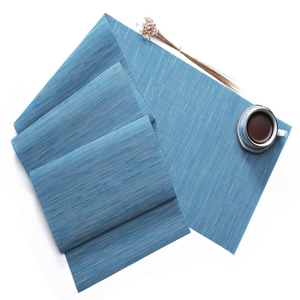 

ПВХ Скатерть Однотонная Скатерть Домашний Декор Дорожка на Стол Украшение Стола 135x30cm синий