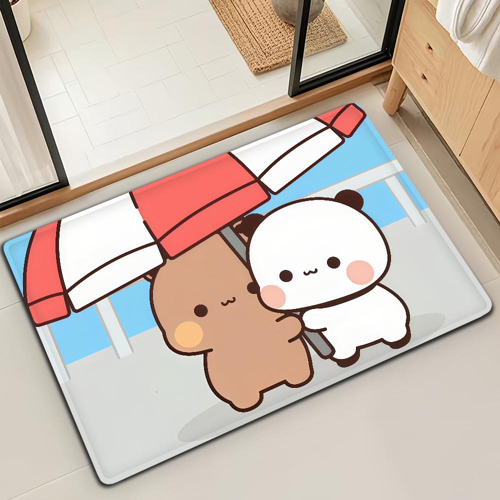 Bubu Dudu Cartoon Anime Door Mat Bath Microfiber Decorative Versatile Flannel Floor Mat Quick Dry Absorbent Non-slip Sole