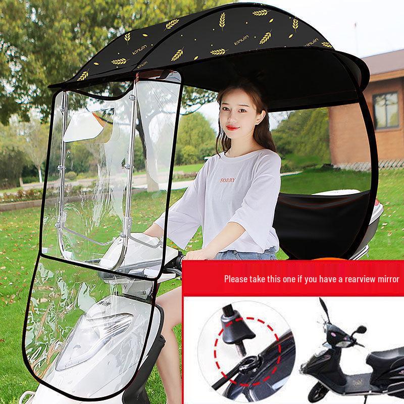 Collapsible Windproof Sunshade for Electric Cars & Motorcycles