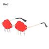 Funny Clouds Shaped Sunglasses Lightning Pendent Sunglasses Rimless Sunglasses 90s Sun Glasses Steampunk Disco Party Glasses