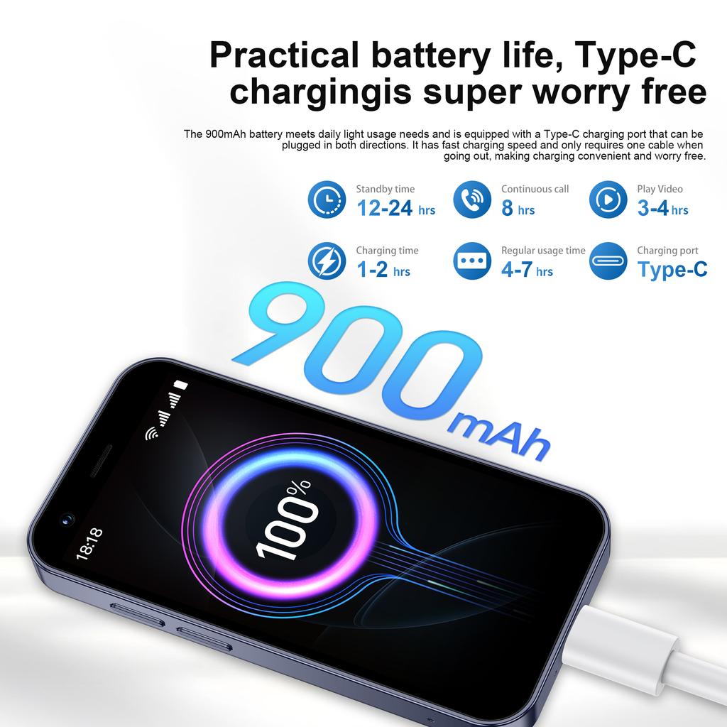 SERVO 18SE MINI Kleines Android-Smartphone 3G WCDMA Dual-SIM-Karte 2GB+16GB Play Store Wi-Fi Gesichtserkennung 3,0 Zoll Mini-Smartphones