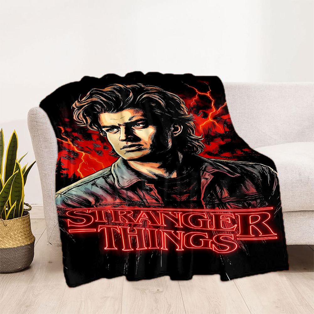 Stranger Things Artwork Suitable Blanket for Offices, Travel, Living Rooms Also a Good Gift for Friends and Family Suitable for All Seasons.