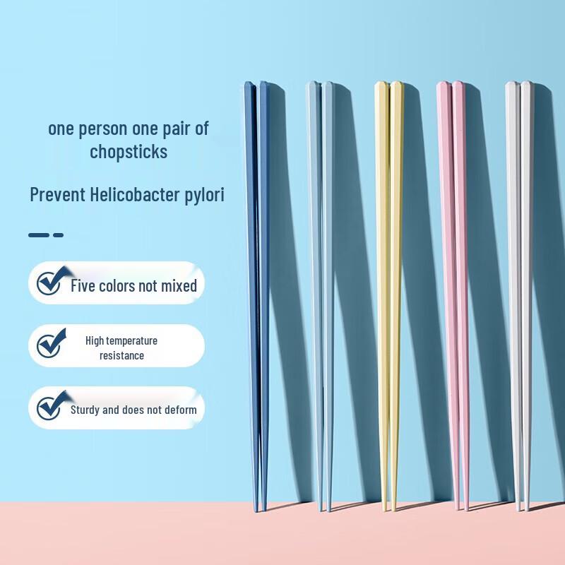 COOKER KING Rust-Proof Alloy Color-Coded Chopsticks Set