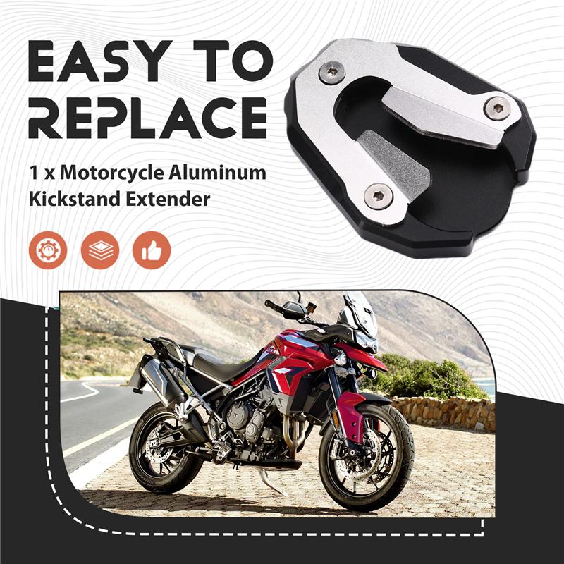 Enlarged Base Side Stand Extension For Tiger900 Rally PRO Motorcycle Aluminum Kickstand Extender Foot