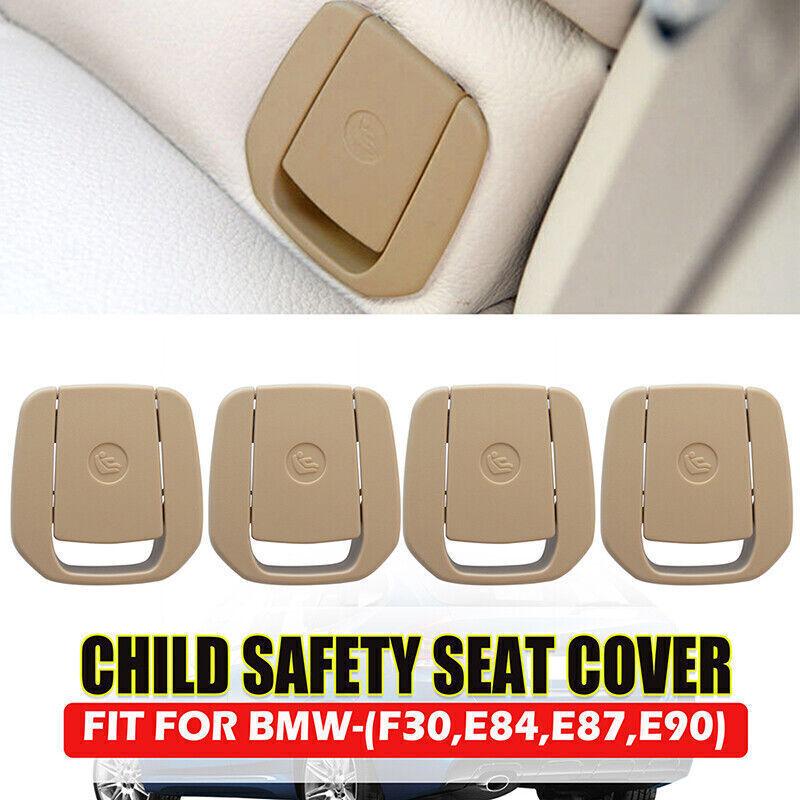 4* Rear Child Seat Anchor Cover Beige For BMW 1/3 Series E90 X1 E84 E87 F35 F30
