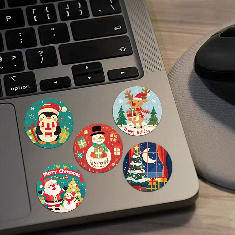 500PCS Cartoon Creative Christmas Gift Stickers Sealing Stickers Merry Christmas Adhesive Labels