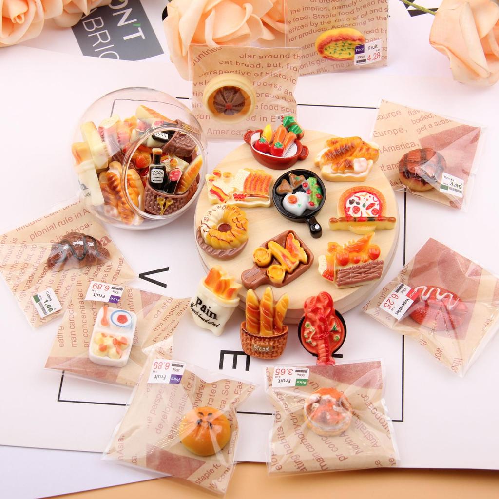 Magneți de Frigider Drăguți cu Pâine Desen Animat - Mini Autocolante Decorative Memo cu Pâine Europeană.