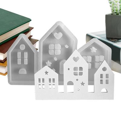 House Molds Silicone Gypsum Ornament Mold House Silicone Mold House Ornament Making Plaster Cement Resin Crafts Casting Molds