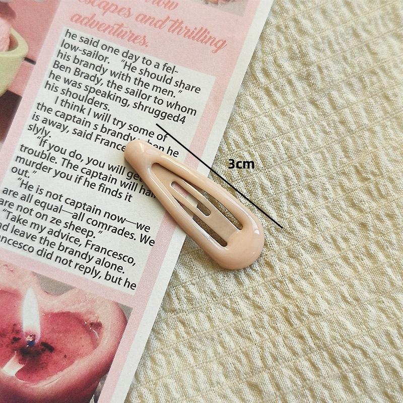 3cm Oil Drop Baby BB Clip Glossy Simple Cute Children's Small Non-Damaging Hair Clip Side Bangs Clip