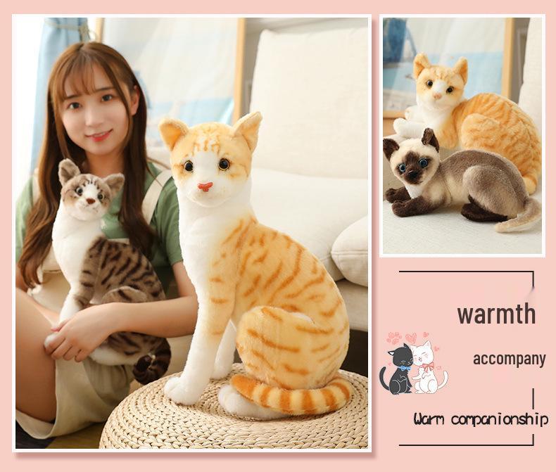 Siamese Cat Plush Toy: Early Education Comfort Gift for Children, Home Decor Ornament