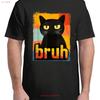 Funny Cat Bruh For T Shirtns Meme Shirt Fit S 4xl Vintage Washed Designer Clothes Unisex Slightly Stylish Homme Fashion Soft