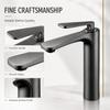 Modern Zinc Alloy Basin Faucet Hot Cold Single Handle Bathroom Sink Mixer Tap Chrome Gold Gunmetal Factory  ODM