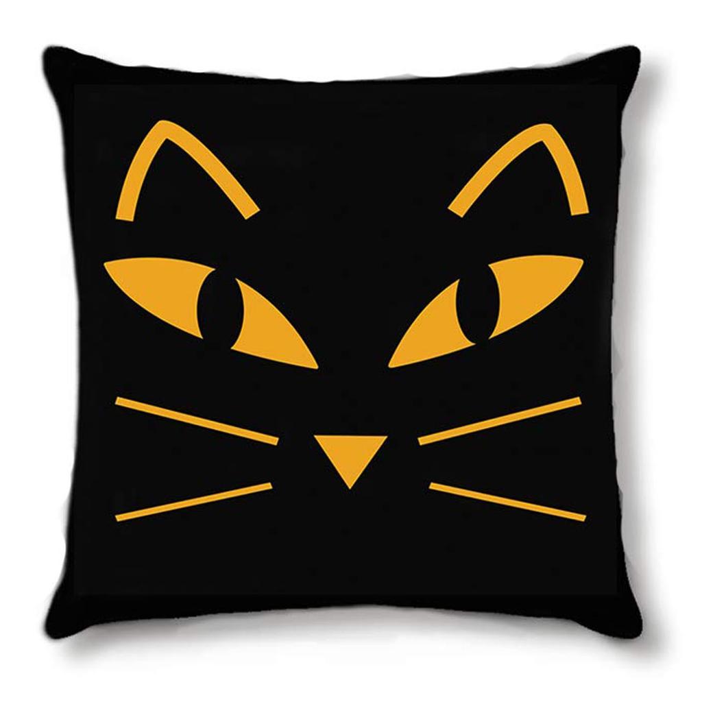 Halloween Party Decoration Pillowcase Funny Expression Pattern Printed Pillowcase Suitable for Living Room Sofa Room Decorations