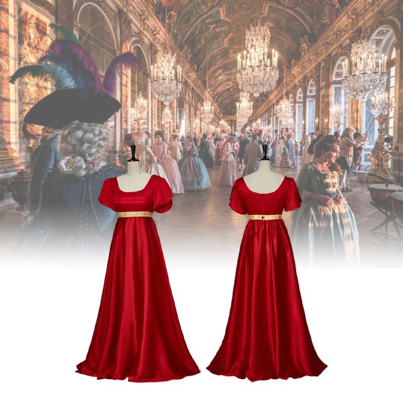 Elegantes viktorianisches Ballkleid im Empire-Stil aus Polyester