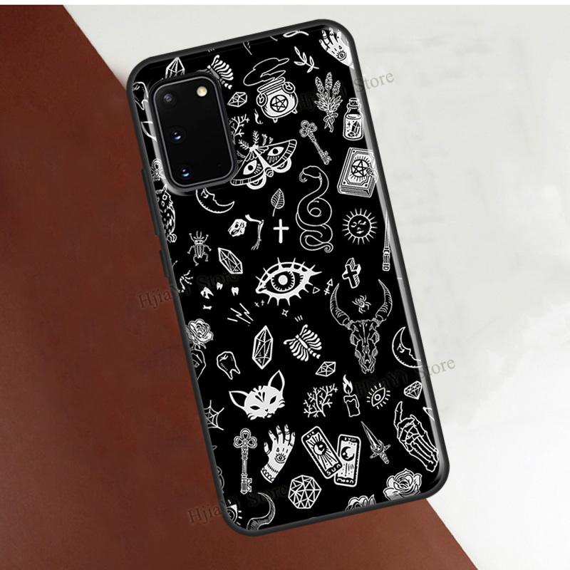 Occult Witchcraft Moon Gothic Witch Cover For Samsung Galaxy S22 Ultra S21 S20 FE Note 20 S8 S9 S10 Note 10 Plus Phone Case