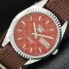 MENS VINTAGE SEIKO 5 AUTOMATIC REFURBISHED JAPAN RED COLOR DIAL WATCH A440396-4 Sk-a440396