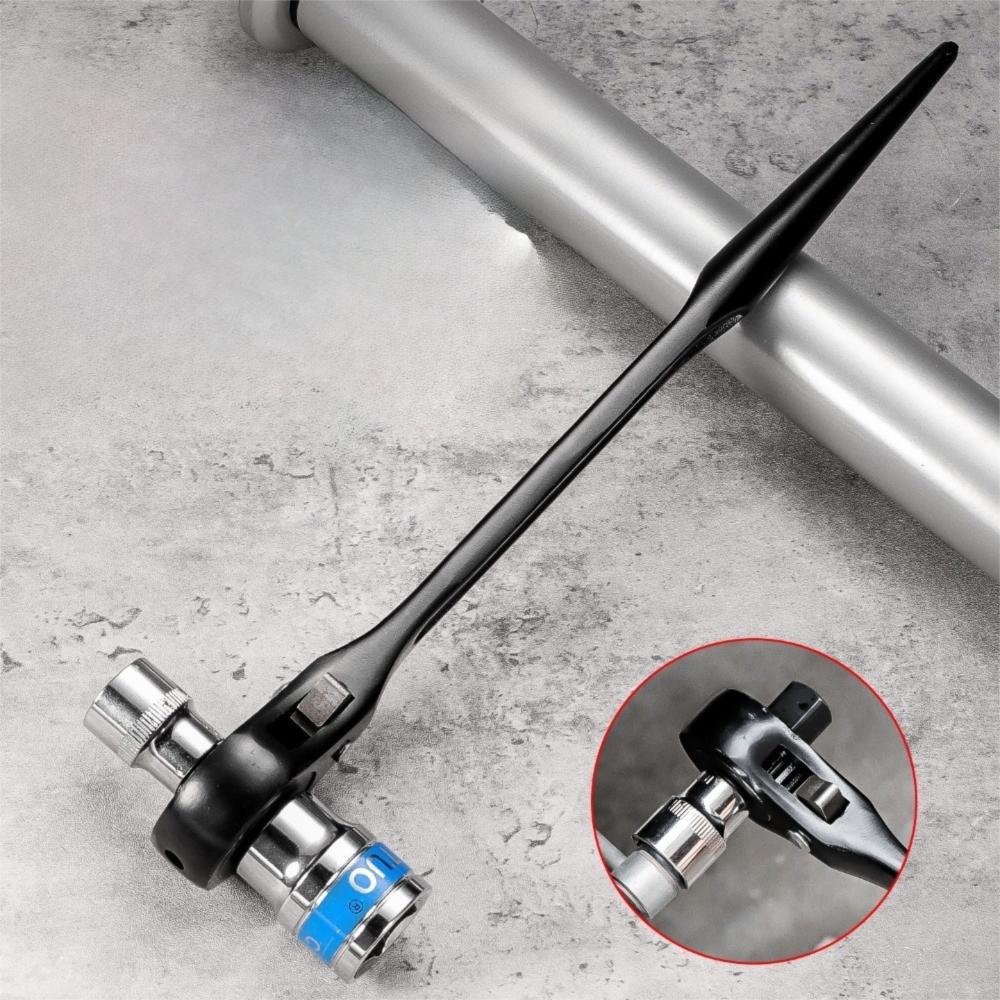 Metal Ratchet Wrench Bidirectional Ratchet Spanner Useful Socket Wrench Hand Tool Kit