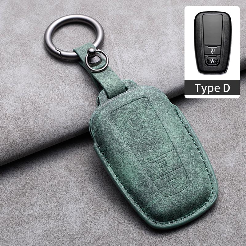 

For Toyota Prius Camry Corolla CHR C-HR RAV4 2017 2018 2019 2020 Land Cruiser Prado GT86 Leather Car Key Case Cover Shell