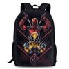 Deadpool Wolverine Backpack 15 Inch Anime Cartoon Lightweight Schoolbag