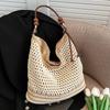 Borsa Tote Traforata Una Borsa da Donna Casual di Grande Capacità Stile Vacanza Monospalla
