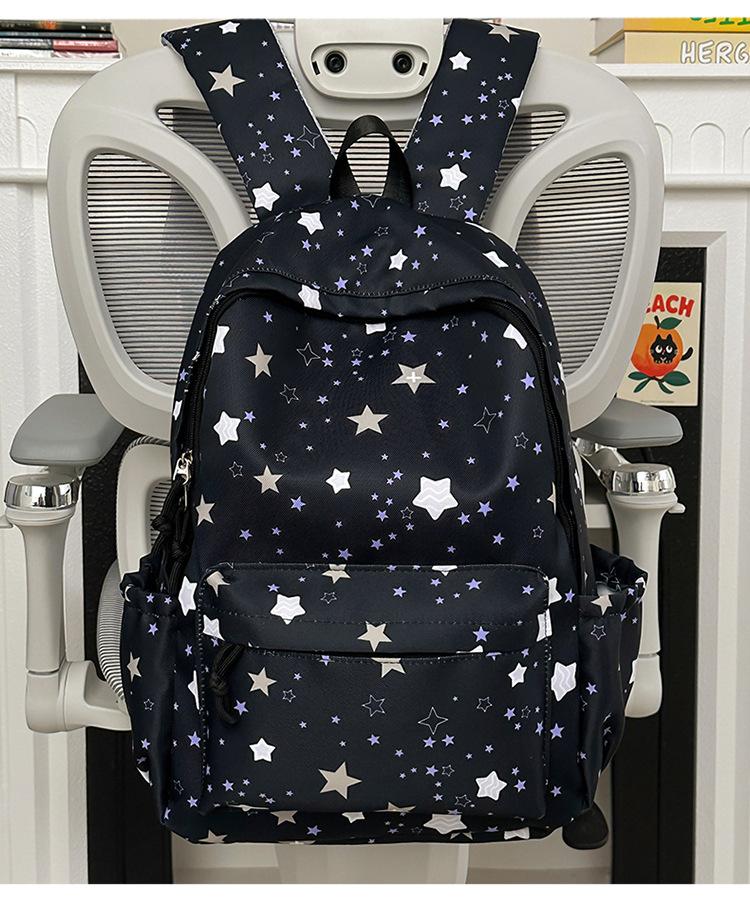 Schoolbag High Value Japanese Middle School Students Ins Schoolbag Star Versatile Backpack Large Capacity Travel Commuter Backpack Female